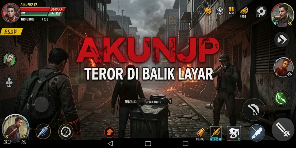 Screenshot menampilkan suasana mencekam gameplay AKUNJP.