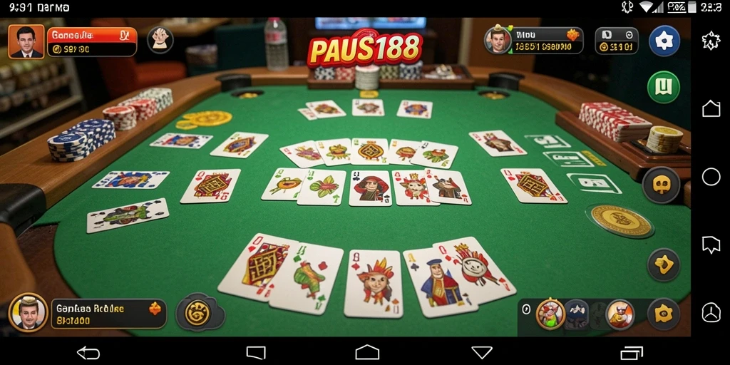 Screenshot gameplay PAUS188 menampilkan keseruan bermain Gaple.