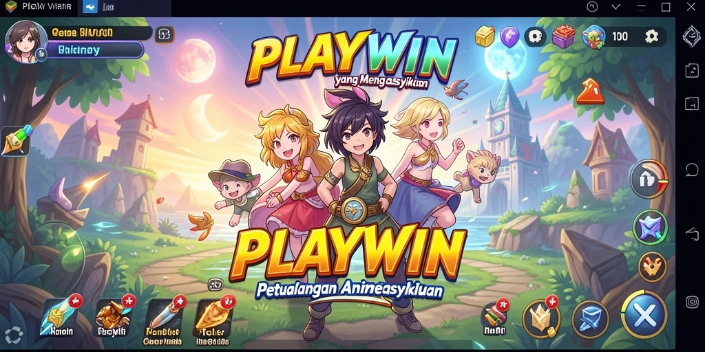 Tampilan utama gameplay PLAYWIN yang menawan dan dinamis.