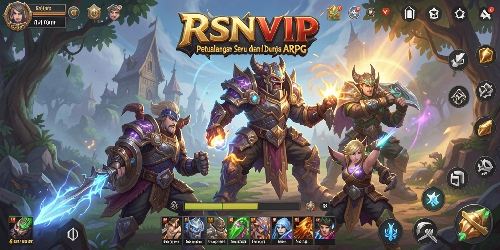 Screenshot RSNVIP menampilkan aksi seru dalam gameplay ARPG.