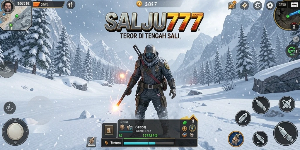Screenshot menampilkan gameplay menegangkan di salju.