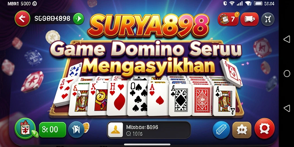 Tampilan gameplay seru dalam permainan Domino SURYA898.