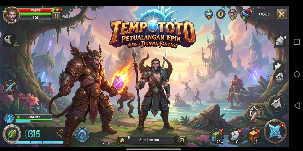 Tangkapan layar menunjukkan petualangan mendebarkan dalam TEMPOTOTO.