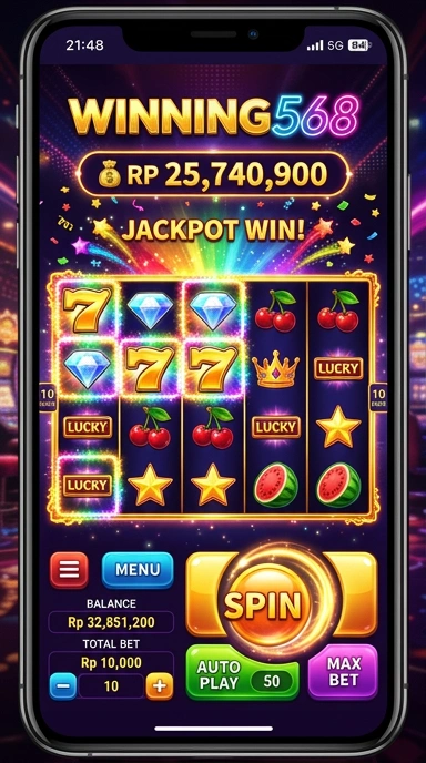 Tampilan beranda aplikasi winning568 yang menarik dan mudah digunakan.